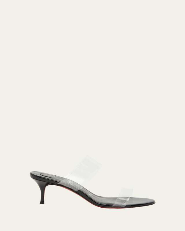 Just Nothing Clear Red Sole Slide Sandals